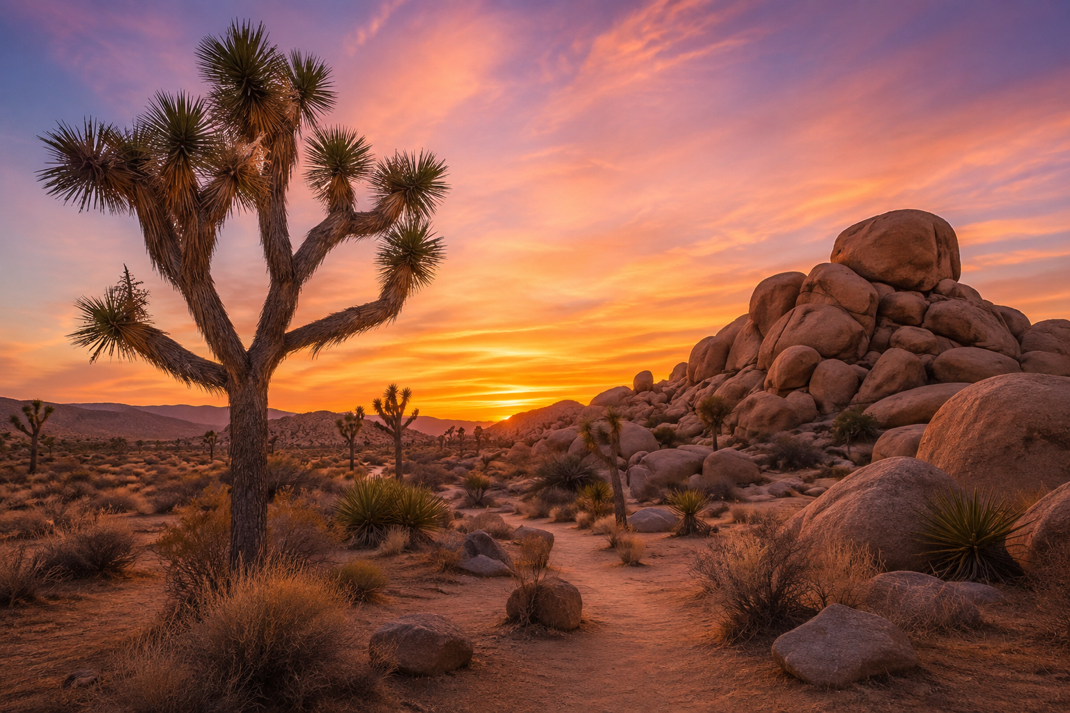 Joshua Tree at Sunset: A Desert Escape Near Los Angeles